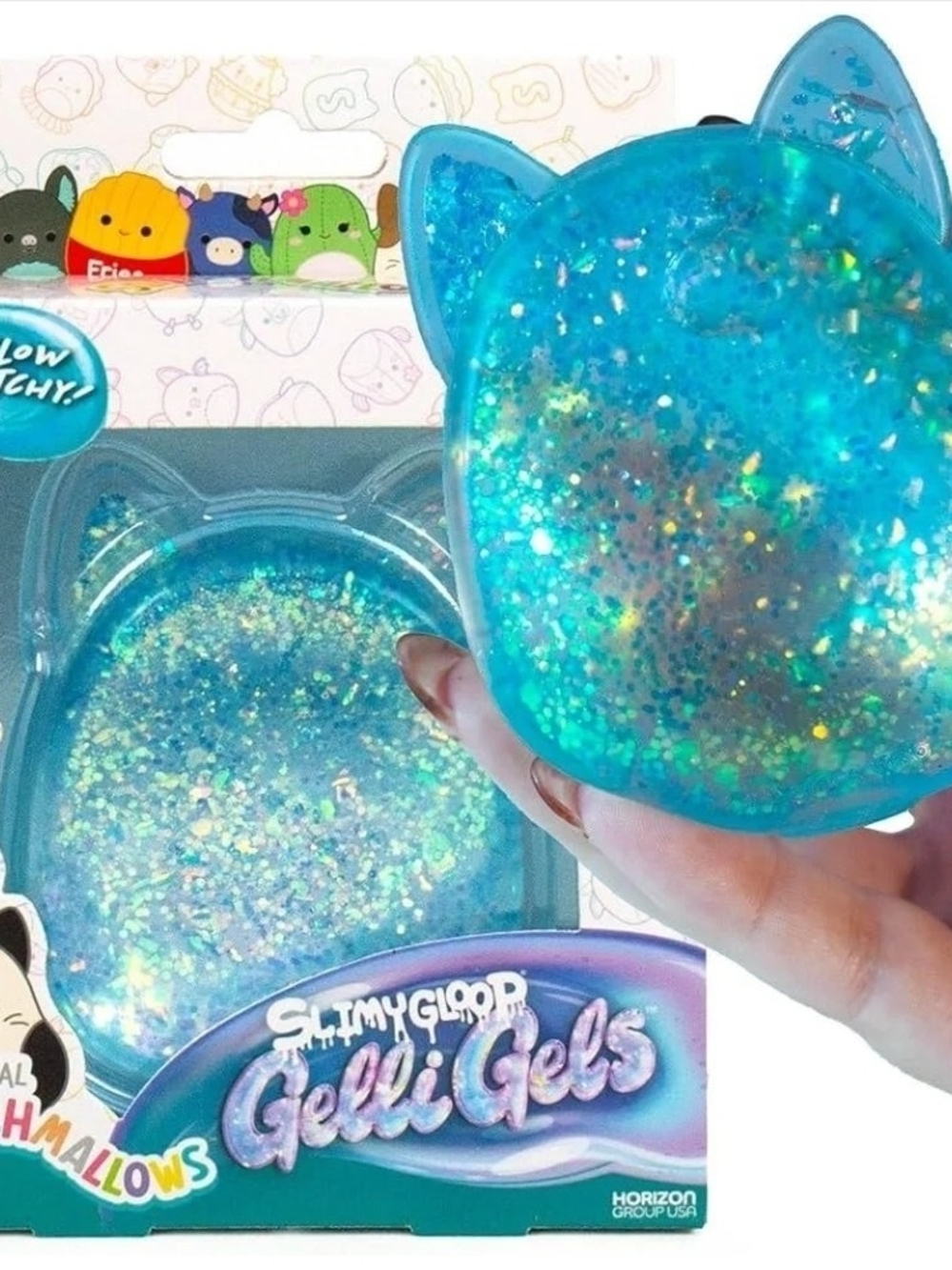 Squishymallows Gelli Gels Sparkle Cat Squishy Toy-